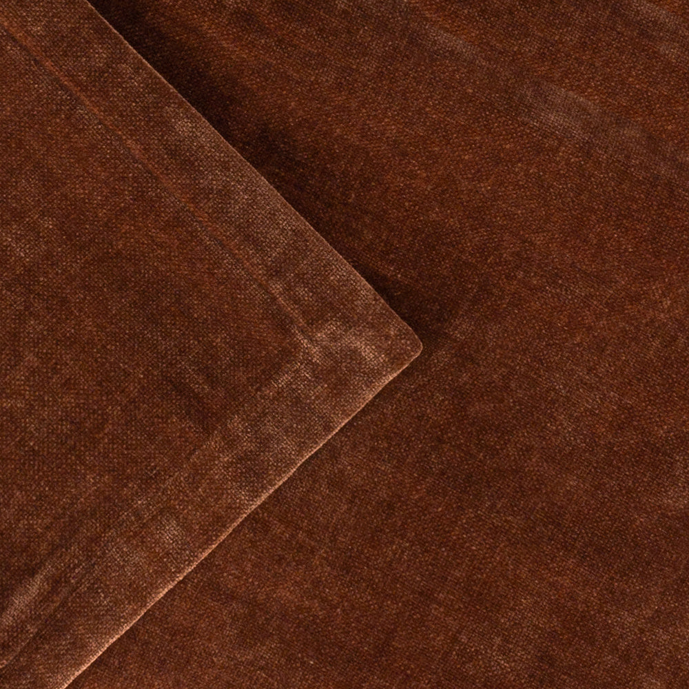 Plain Orange Throws - Heavy Chenille Velvet Throw Nutmeg Yard