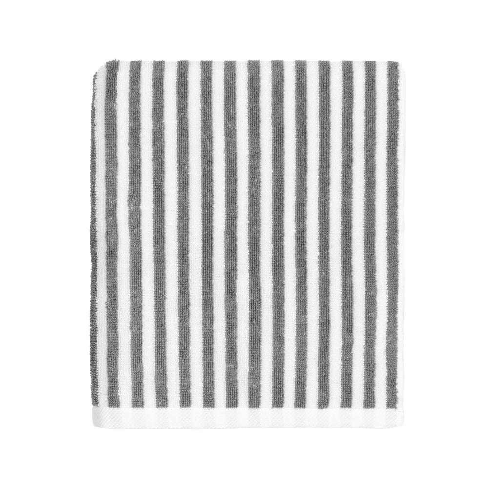 Striped Grey Bathroom - Hebden Striped Cotton Towels Grey Yard