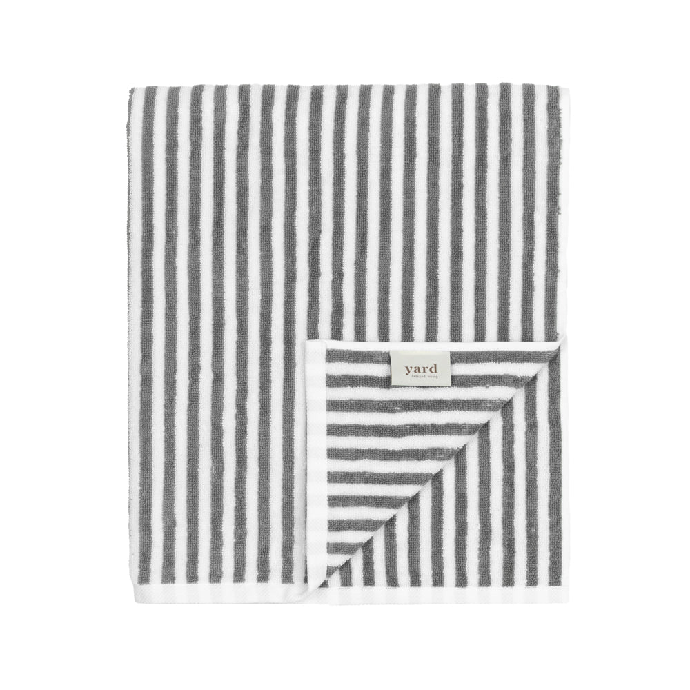 Striped Grey Bathroom - Hebden Striped Cotton Towels Grey Yard