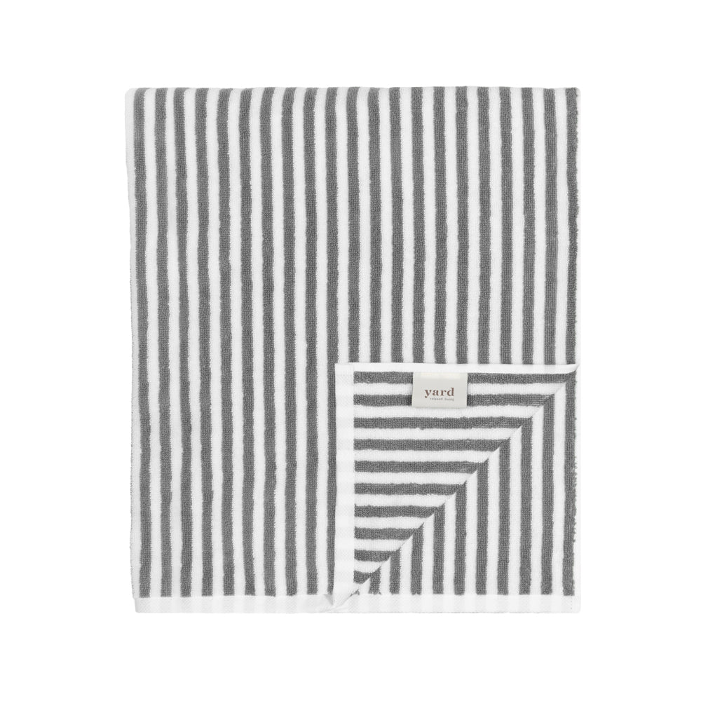 Striped Grey Bathroom - Hebden Striped Cotton Towels Grey Yard