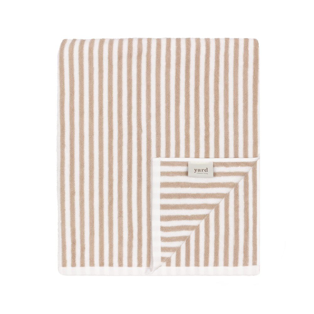 Striped Beige Bathroom - Hebden Striped Cotton Towels Natural Yard