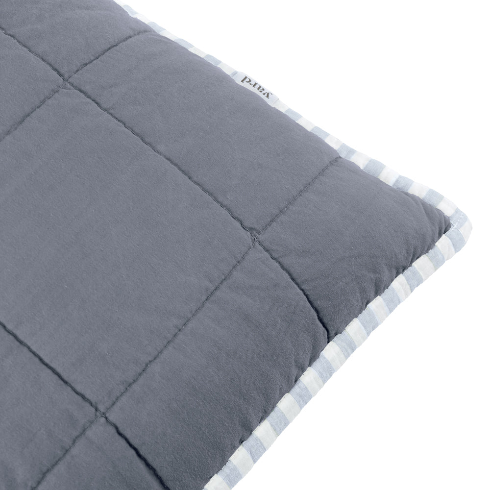 Hebden 100% Cotton Cushion Mineral/Demin Blue