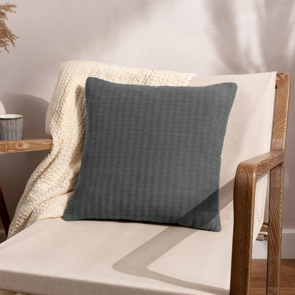 Plain Blue Cushions - Hush Cushion Cover Dusk Yard