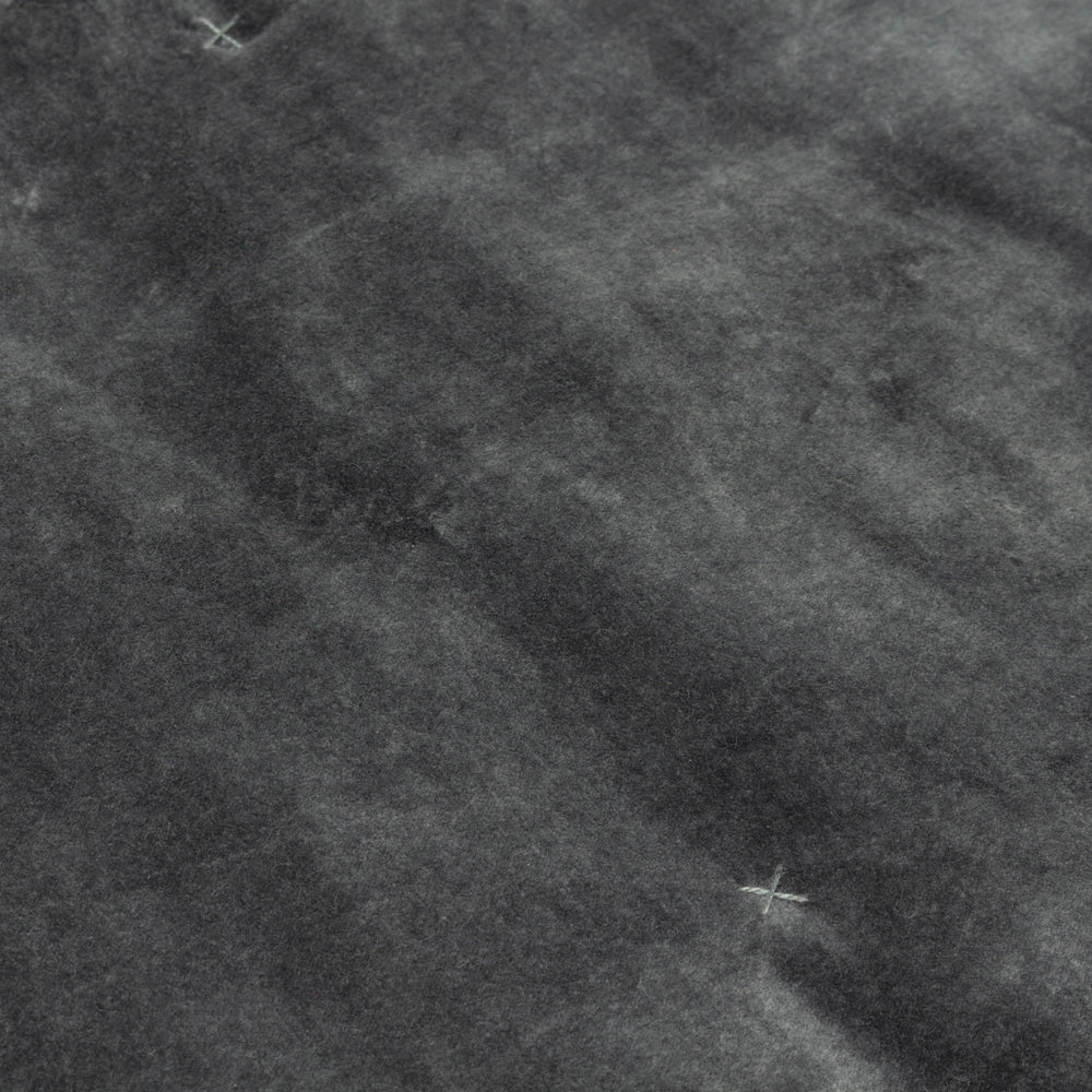 Plain Blue Bedding - Jaye Cotton Velvet Filled Bedspread Slate Yard