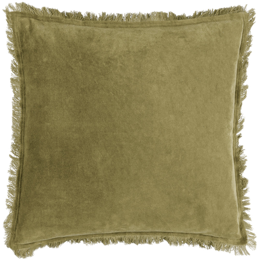 Plain Green Cushions - Jaye Cushion Cover Moss Yard