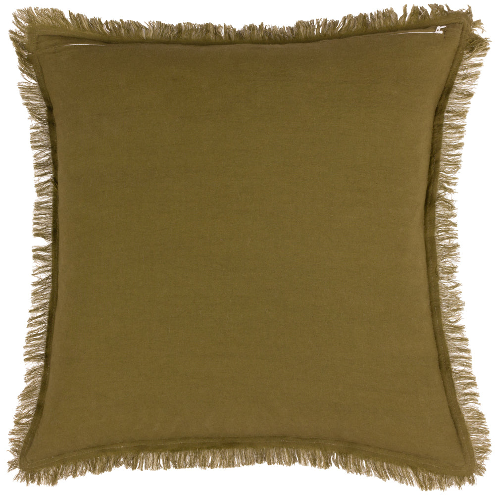 Plain Green Cushions - Jaye Cushion Cover Moss Yard