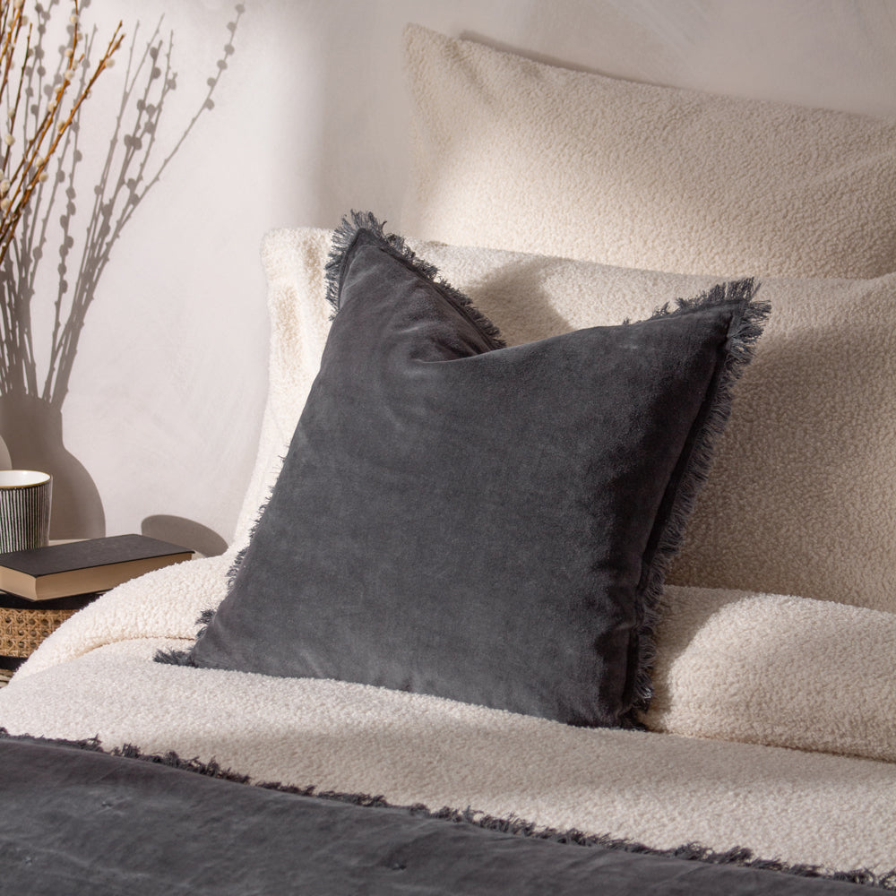 Plain Blue Cushions - Jaye Cushion Cover Slate Yard