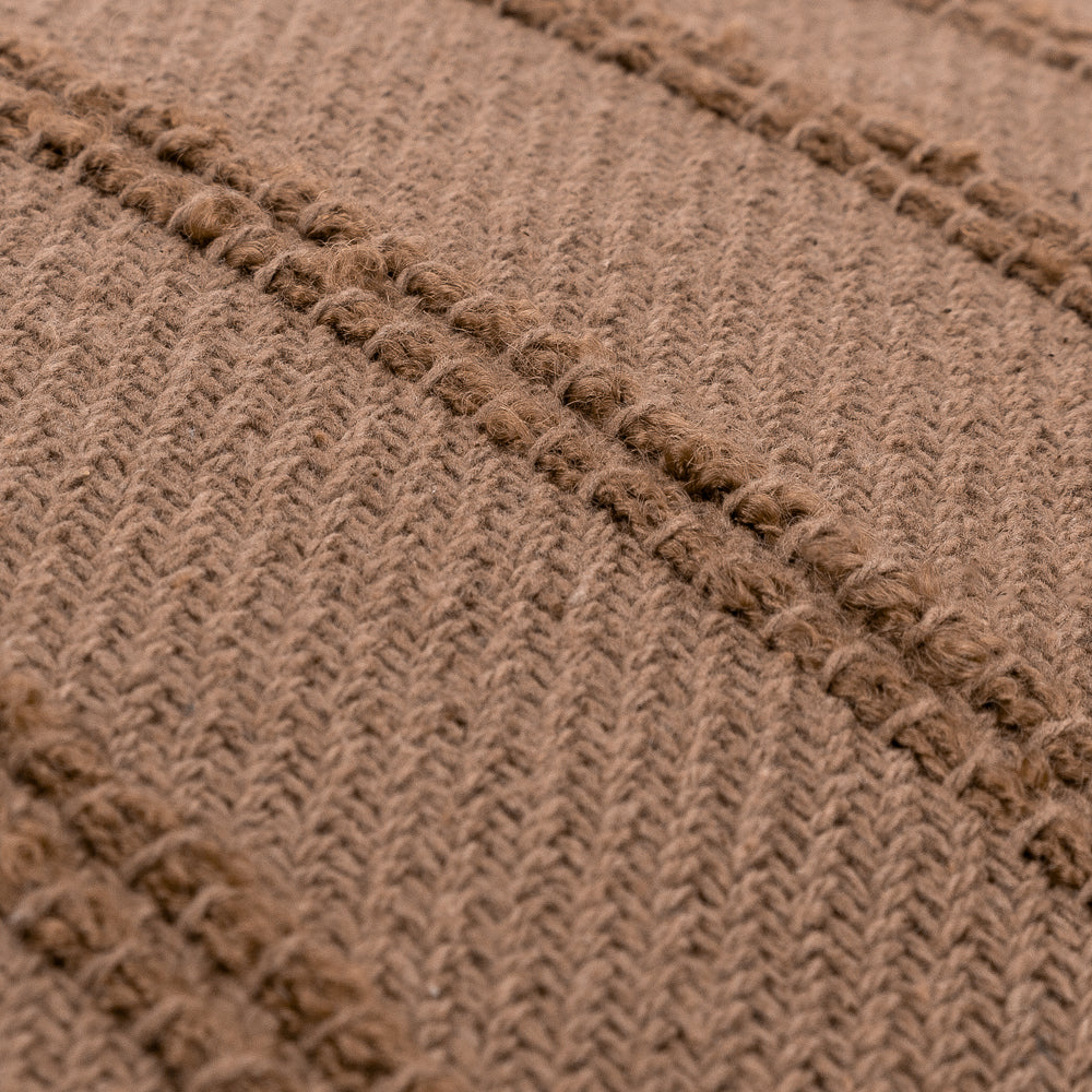 Brown Cushions - Larch Woven Polyester Filled Cushion Cocoa Yard