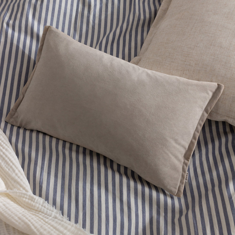 Plain Brown Cushions - Merton Rectangular Velvet Polyester Filled Cushion Doe Yard