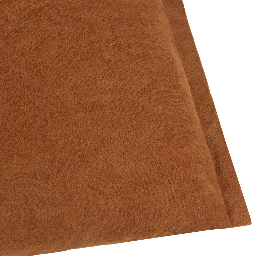 Plain Orange Cushions - Merton Rectangular Velvet Polyester Filled Cushion Pecan Yard
