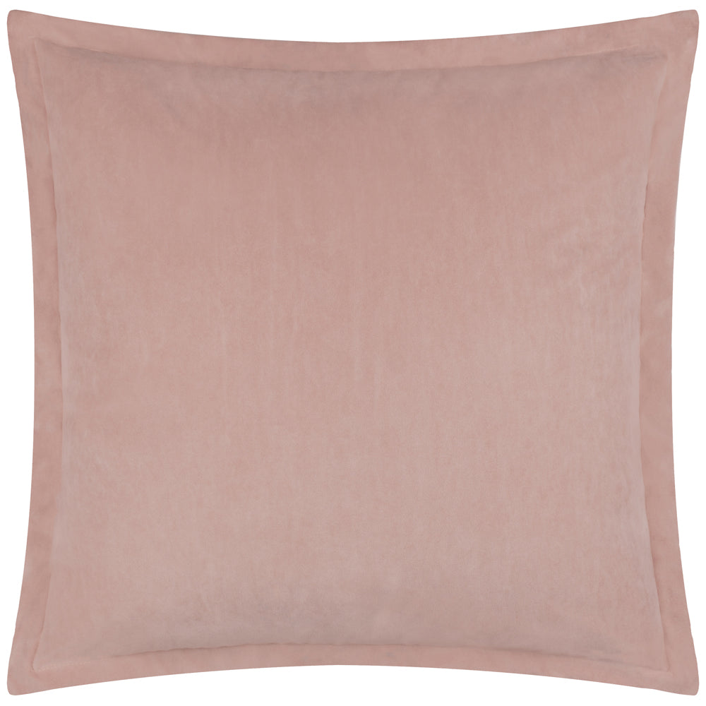 Plain Pink Cushions - Merton Square Velvet Polyester Filled Cushion Dusty Rose Yard