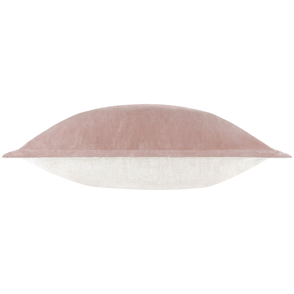 Plain Pink Cushions - Merton Square Velvet Polyester Filled Cushion Dusty Rose Yard