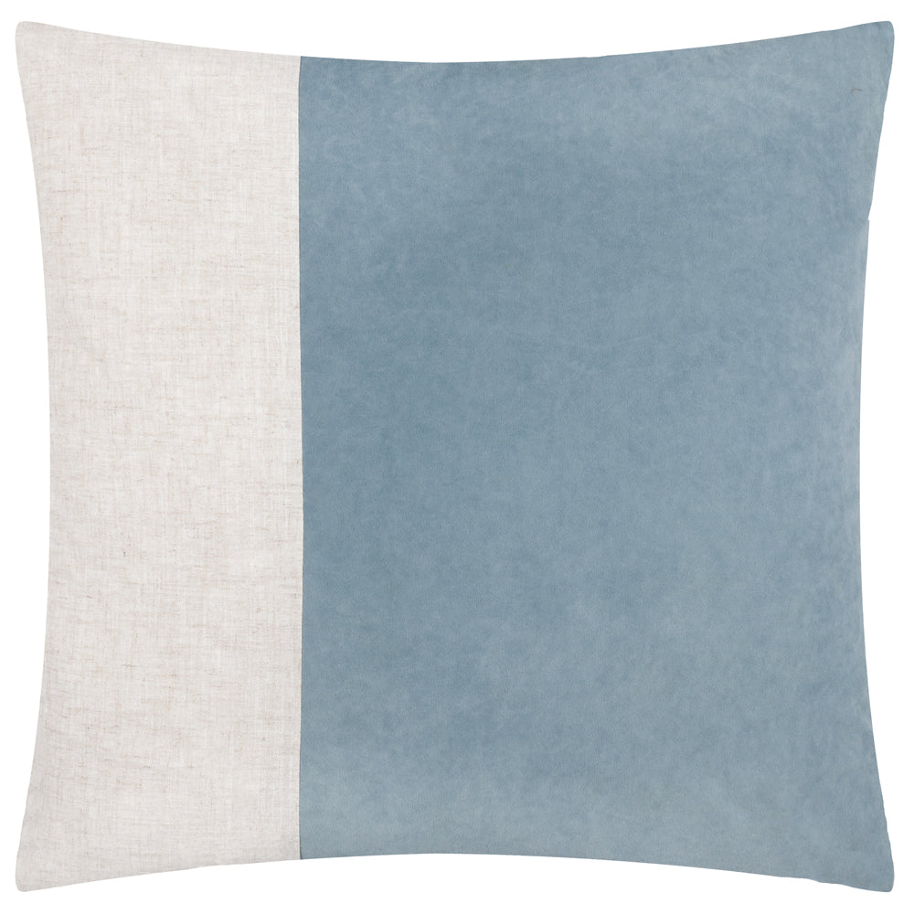 Not Applicable Blue Cushions - Morden Soft-Washed Velvet Polyester Filled Cushion Dusty Blue Yard