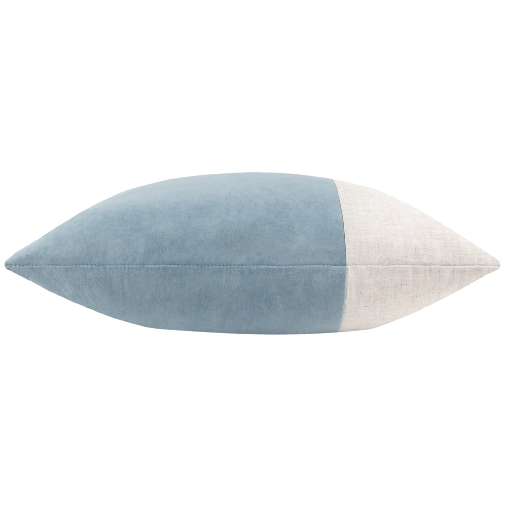 Not Applicable Blue Cushions - Morden Soft-Washed Velvet Polyester Filled Cushion Dusty Blue Yard