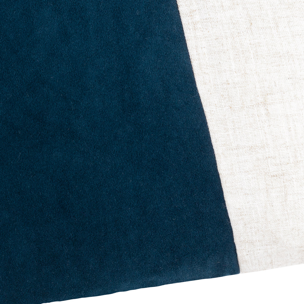 Not Applicable Blue Cushions - Morden Soft-Washed Velvet Polyester Filled Cushion Indigo Yard