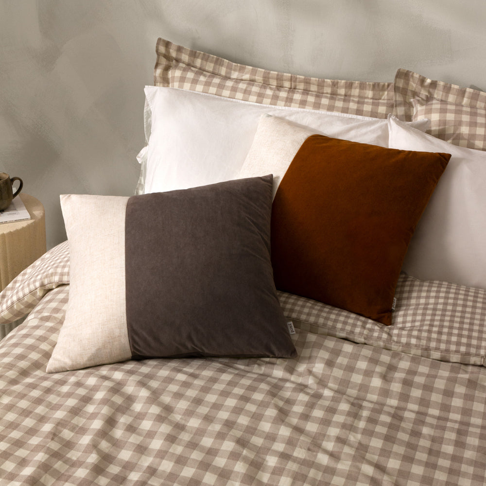 Not Applicable Orange Cushions - Morden Soft-Washed Velvet Polyester Filled Cushion Pecan Yard