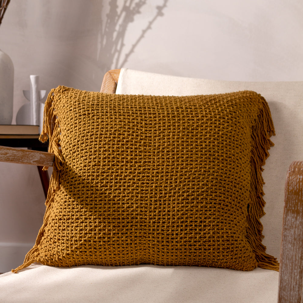 Plain Yellow Cushions - Nimble Cushion Cover Honey Yard
