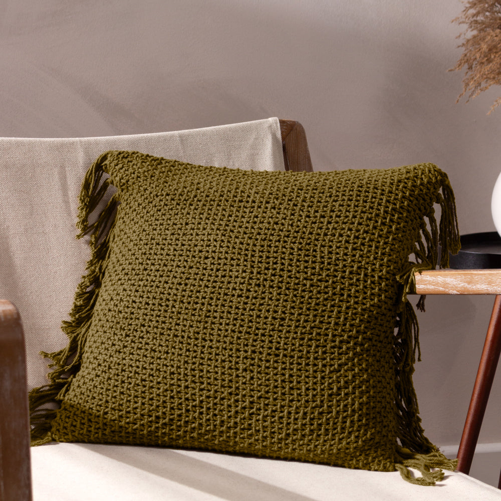 Plain Brown Cushions - Nimble Cushion Cover Khaki Yard