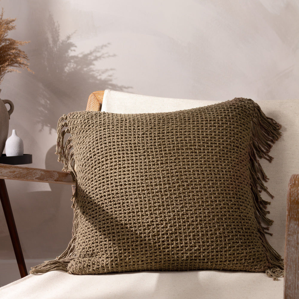Plain Grey Cushions - Nimble Cushion Cover Mushroom Yard
