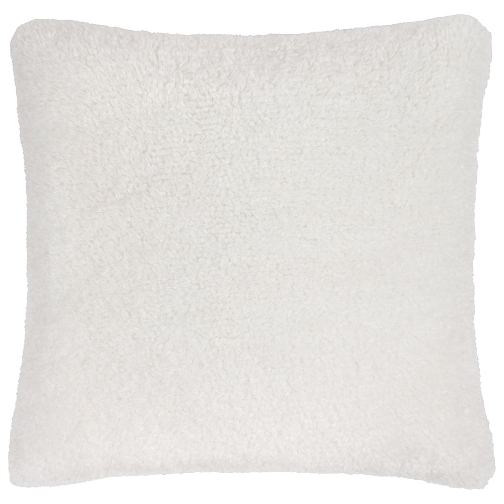Plain White Cushions - Olann Faux Shearling Polyester Filled Cushion Ecru Yard