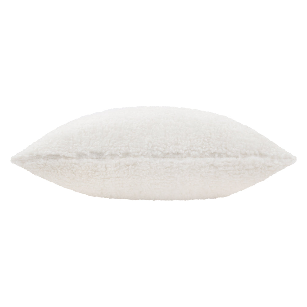Plain White Cushions - Olann Faux Shearling Polyester Filled Cushion Ecru Yard