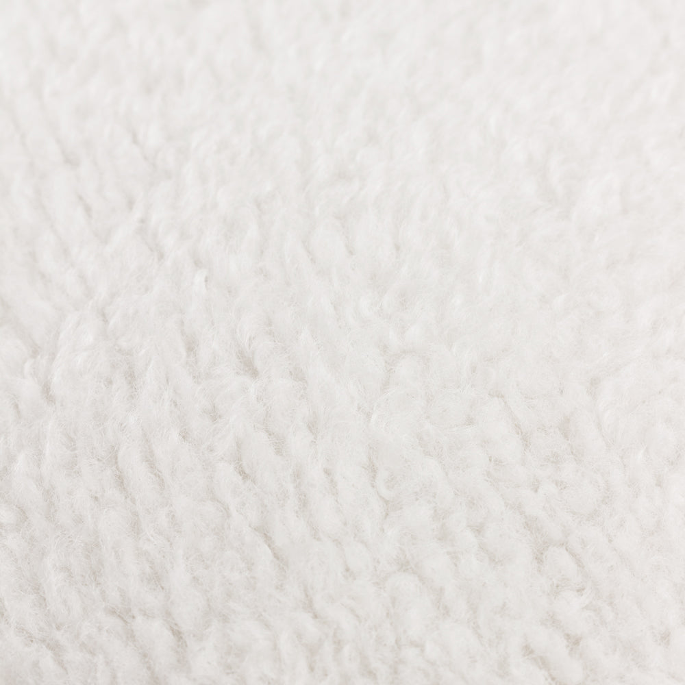 Plain White Cushions - Olann Faux Shearling Polyester Filled Cushion Ecru Yard