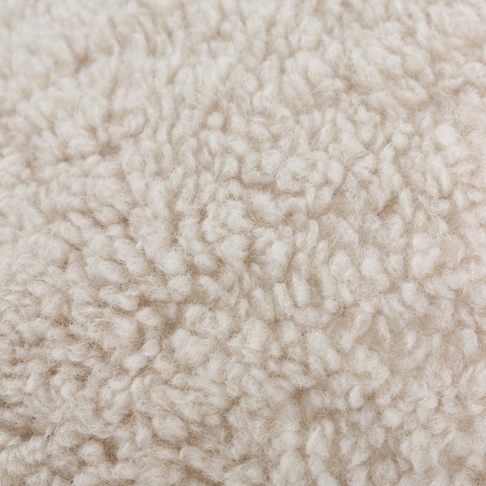 Plain Beige Cushions - Olann Faux Shearling Polyester Filled Cushion Natual Yard