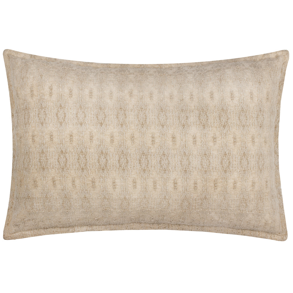 Not Applicable Beige Cushions - Ramas Jacquard Polyester Filled Cushion Chalk Yard