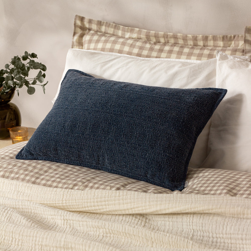 Not Applicable Blue Cushions - Ramas Jacquard Polyester Filled Cushion Indigo Yard