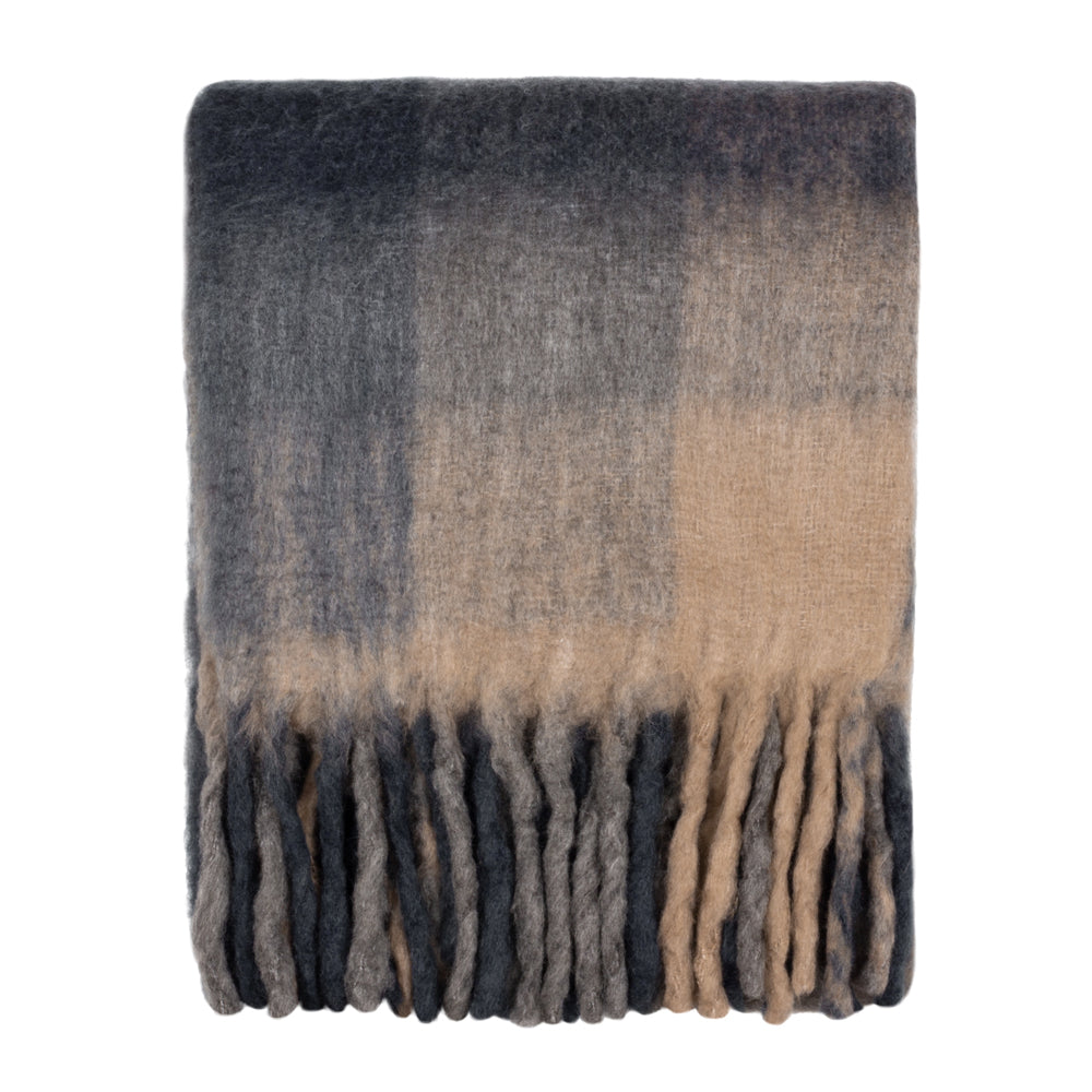 Check Black Throws - Rayston Throw Flint Black Yard