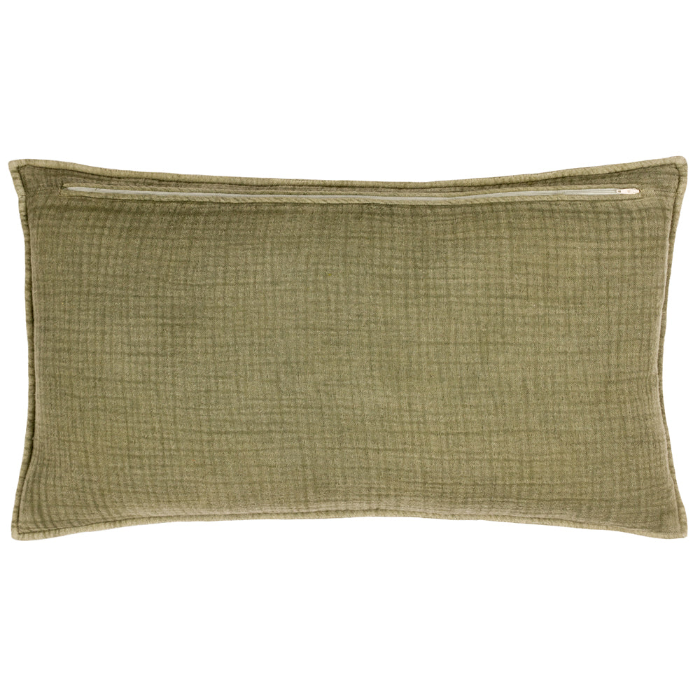Plain Green Cushions - Ribble Polyester Filled Cushion Khaki Yard