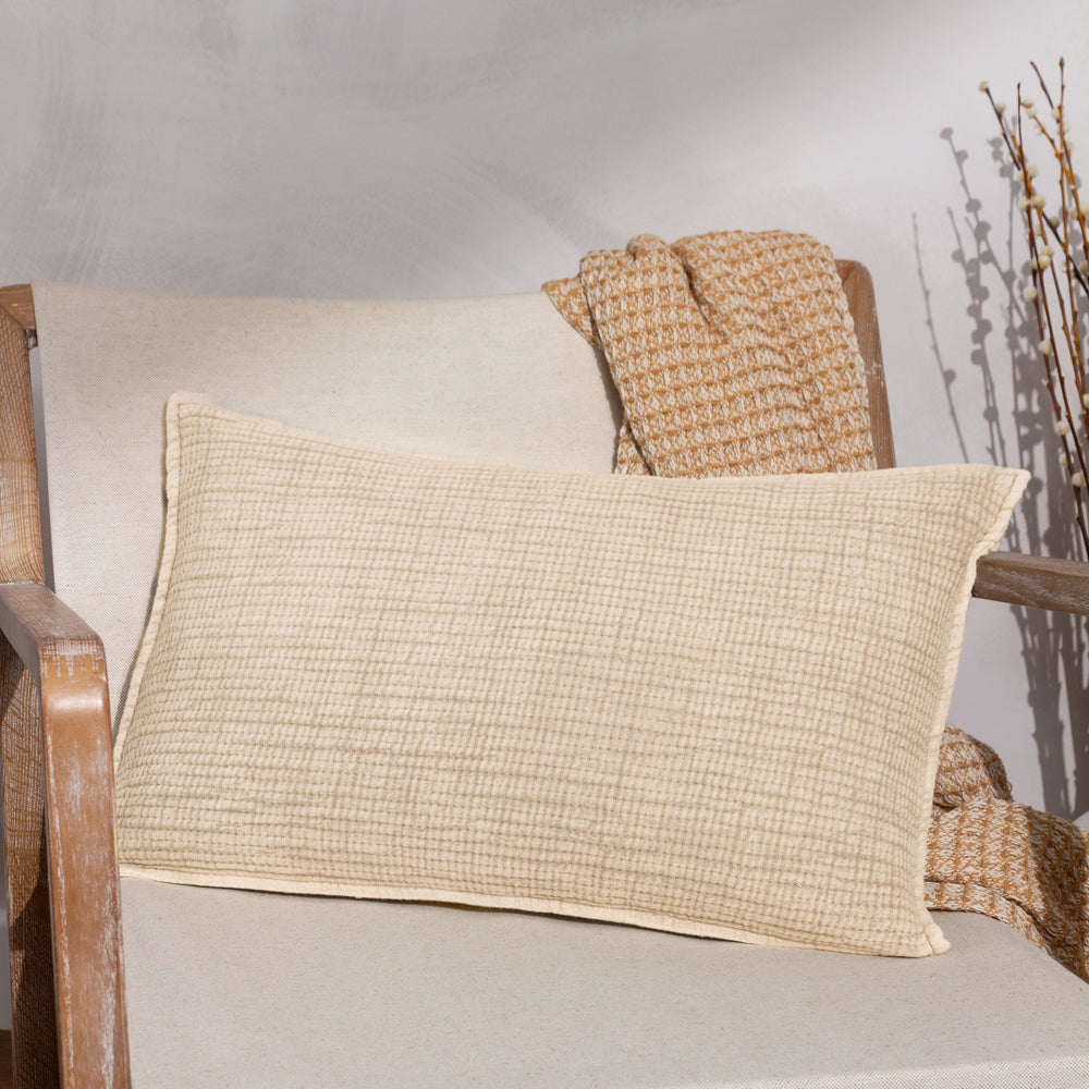 Plain Beige Cushions - Ribble Cushion Cover Natural Yard