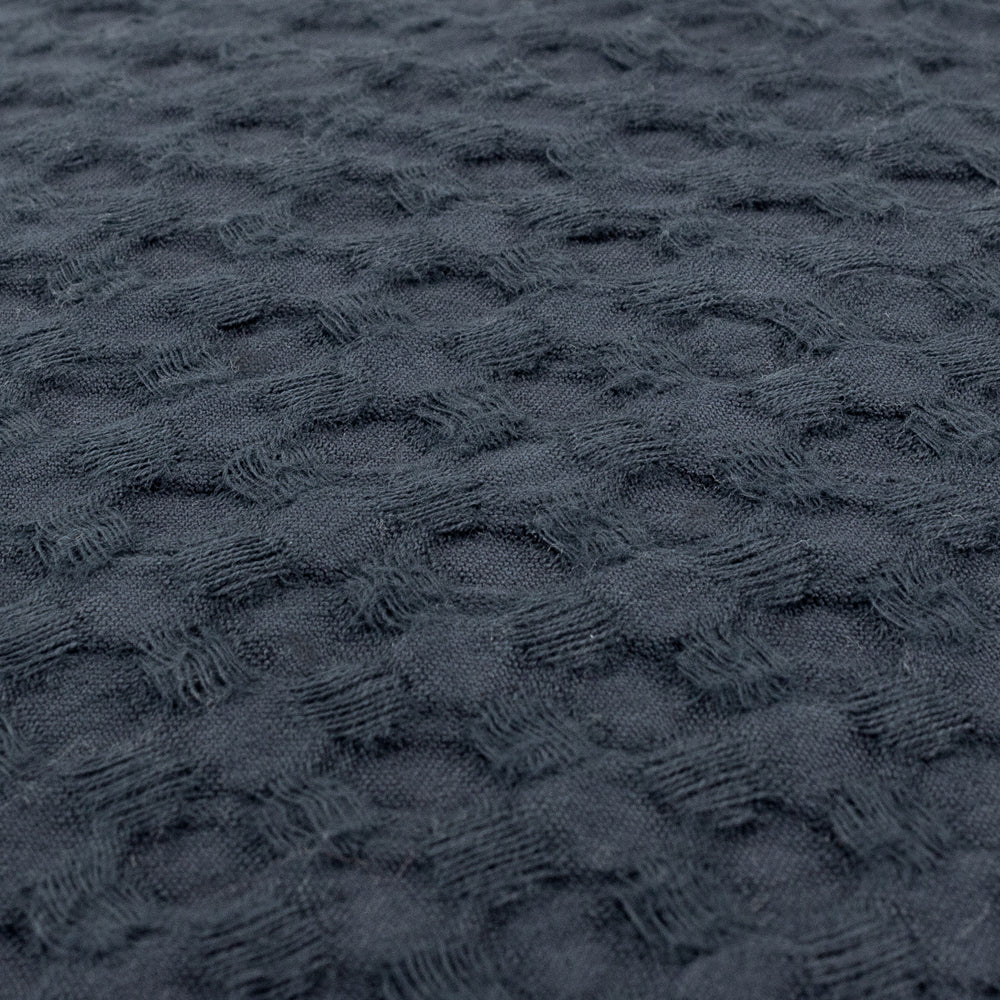 Plain Blue Throws - Ronan Sherpa Throw Ink Yard