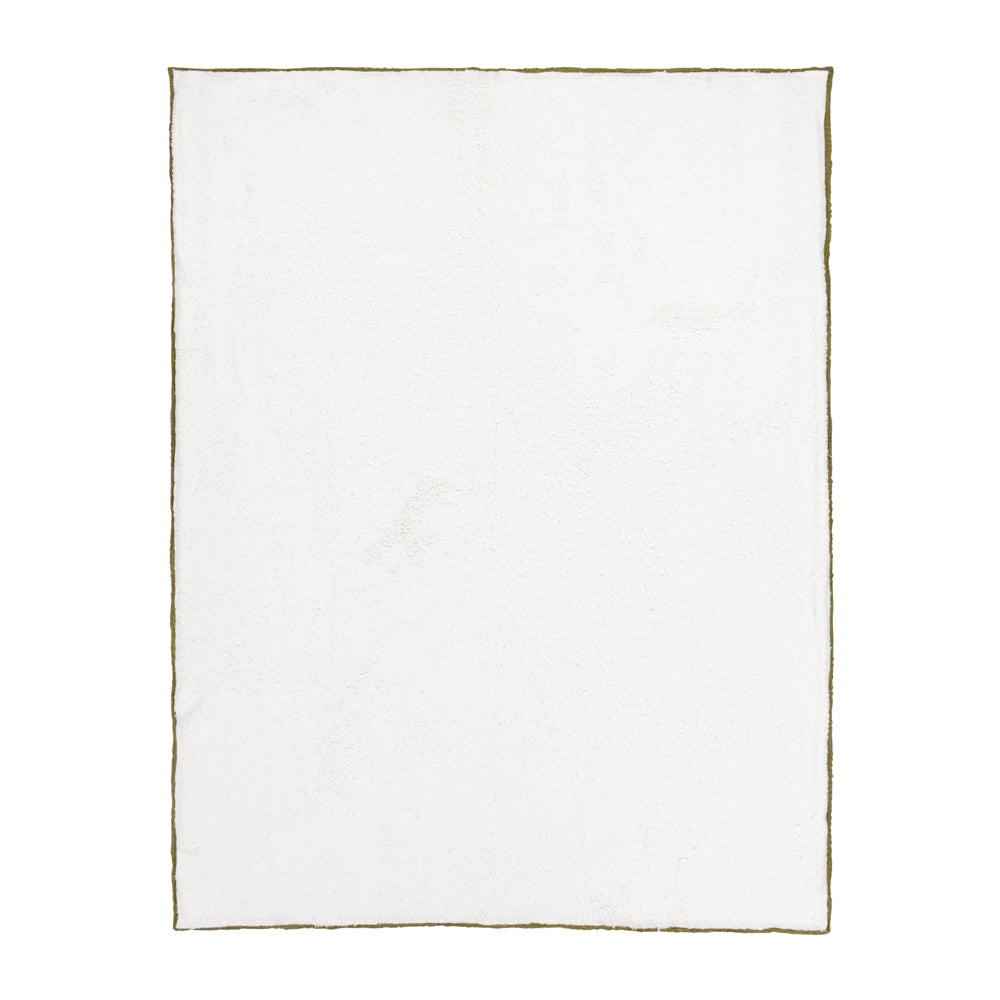Plain Green Throws - Ronan Sherpa Throw Moss Yard