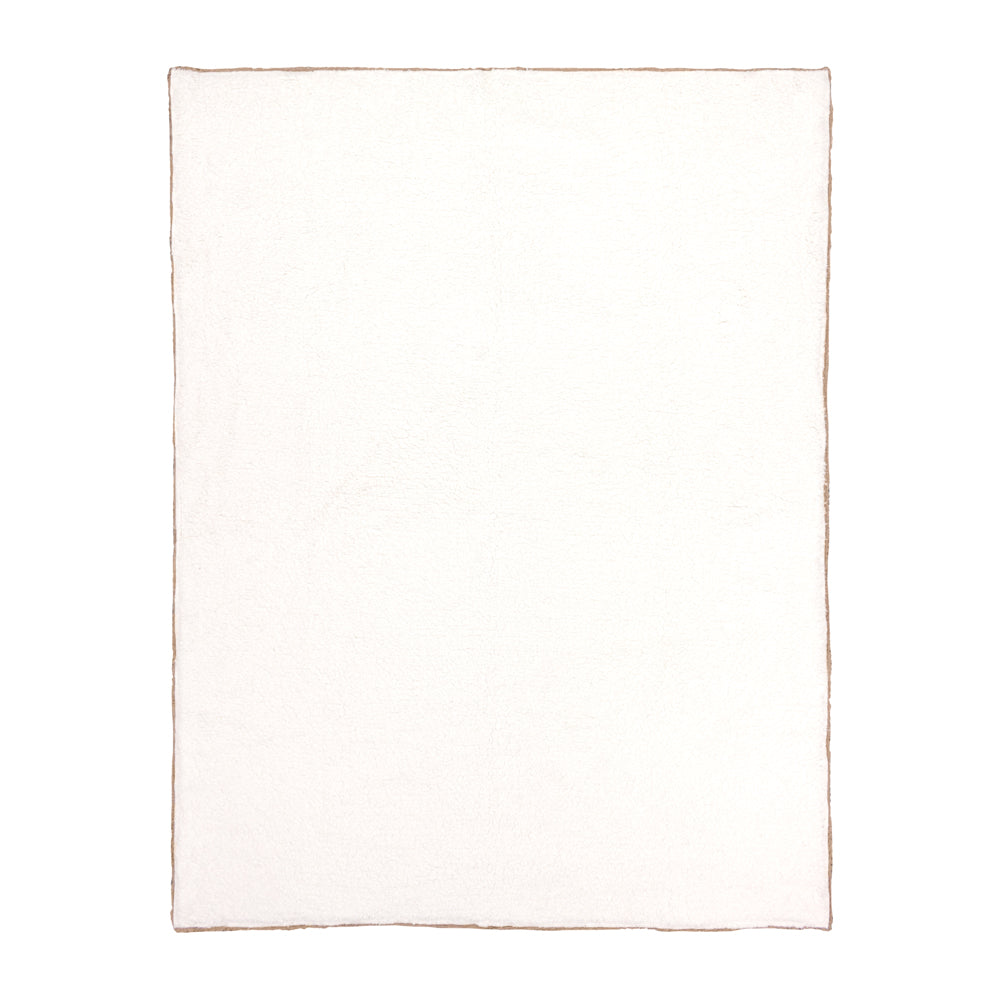 Plain Brown Throws - Ronan Sherpa Throw Taupe Yard