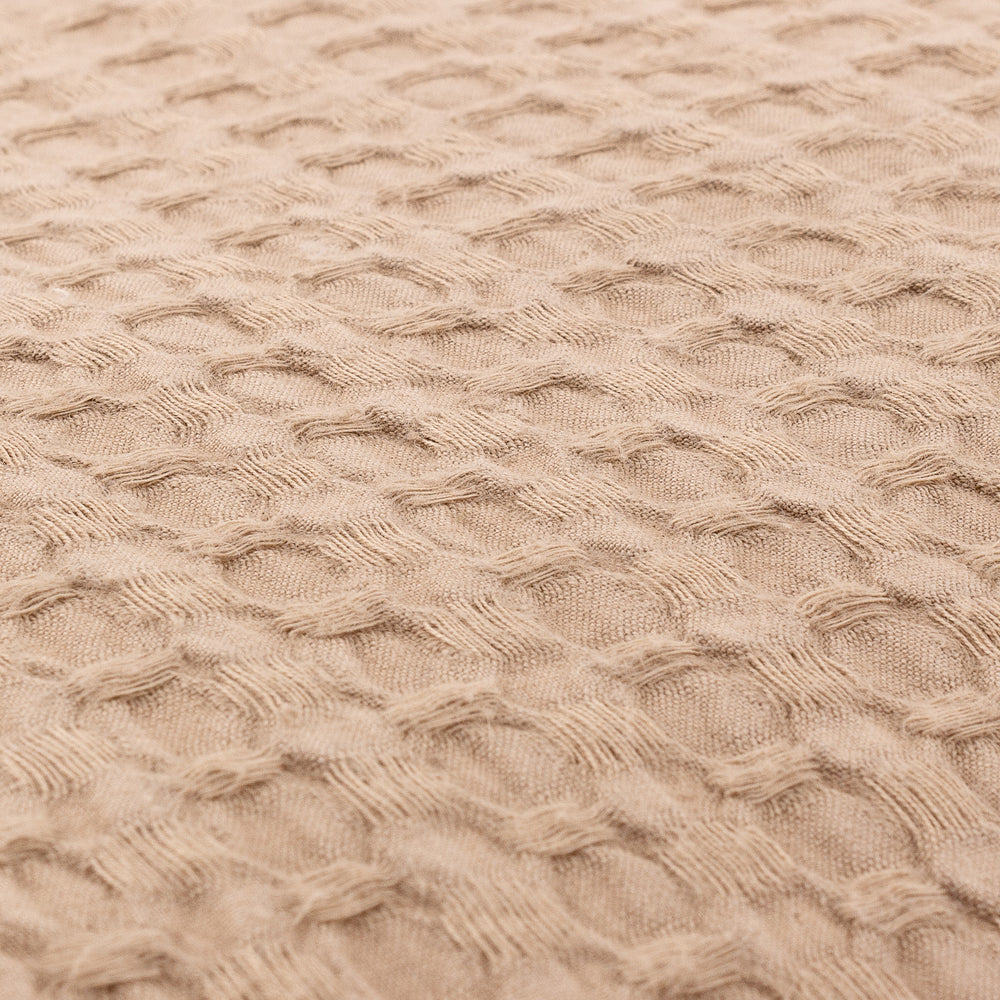 Plain Brown Throws - Ronan Sherpa Throw Taupe Yard
