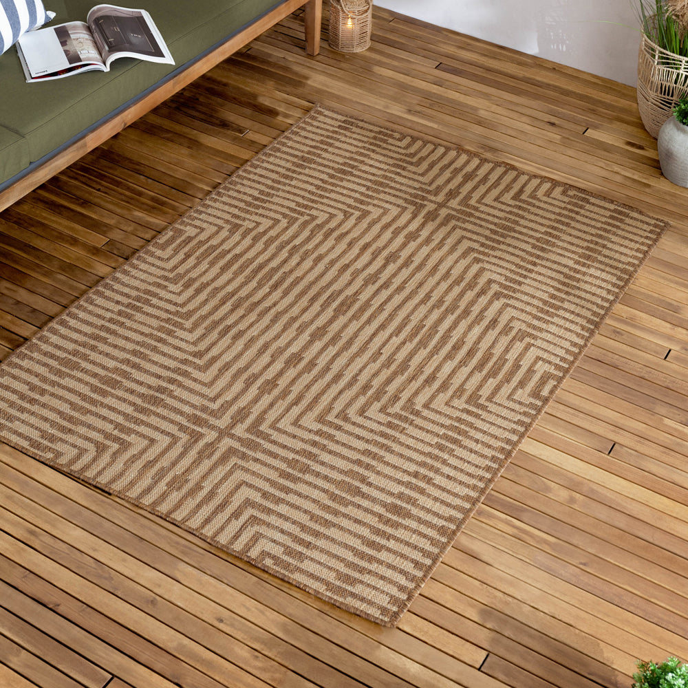 Beige Rugs - Sandown Jute Effect Indoor/Outdoor Rug Natural Yard