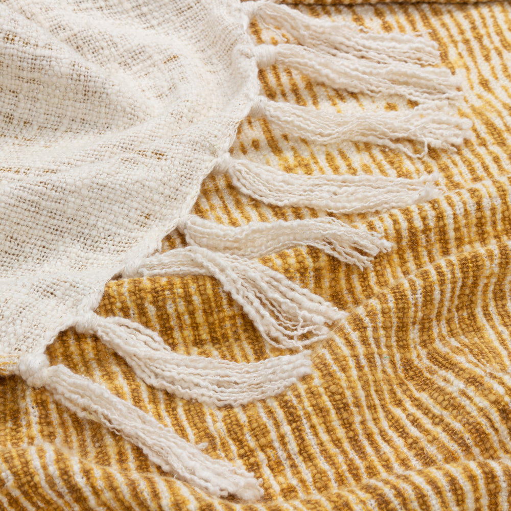 Abstract Yellow Throws - Sono Ink Throw Cumin Yard