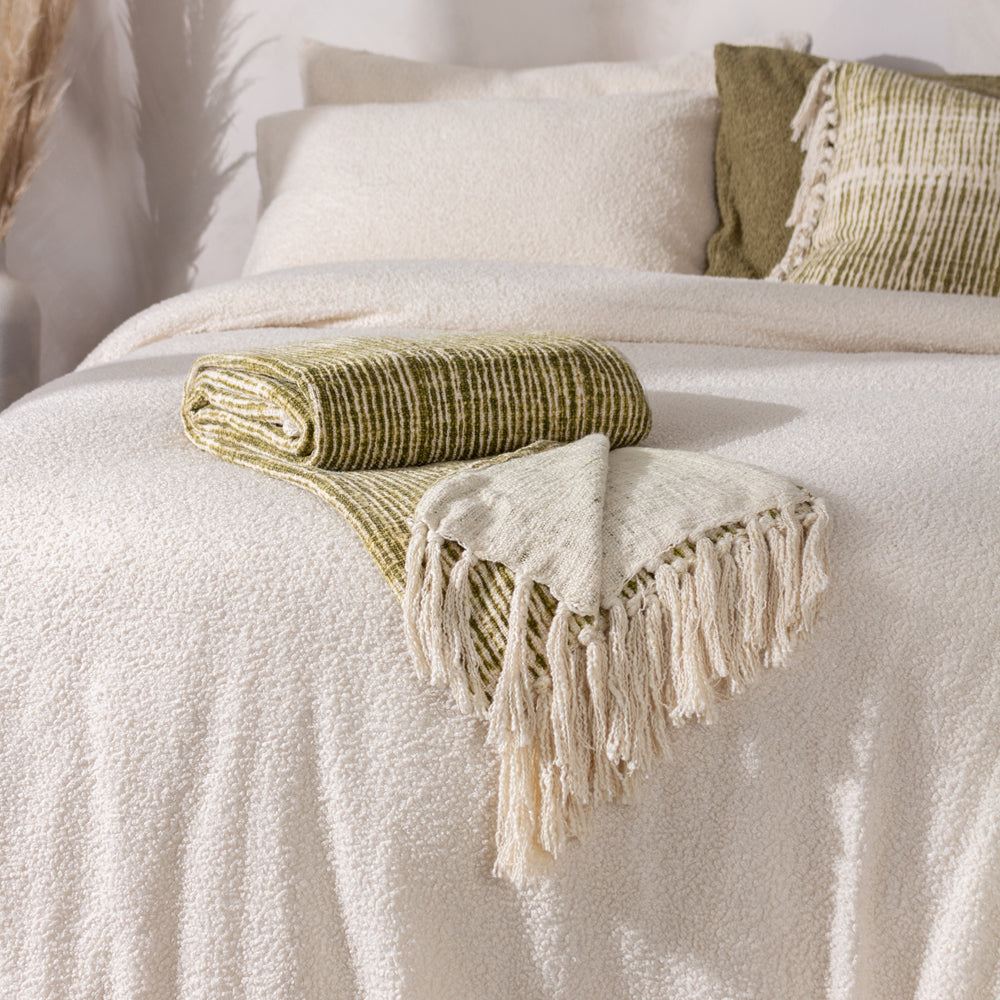 Abstract Green Throws - Sono Ink Throw Olive Yard