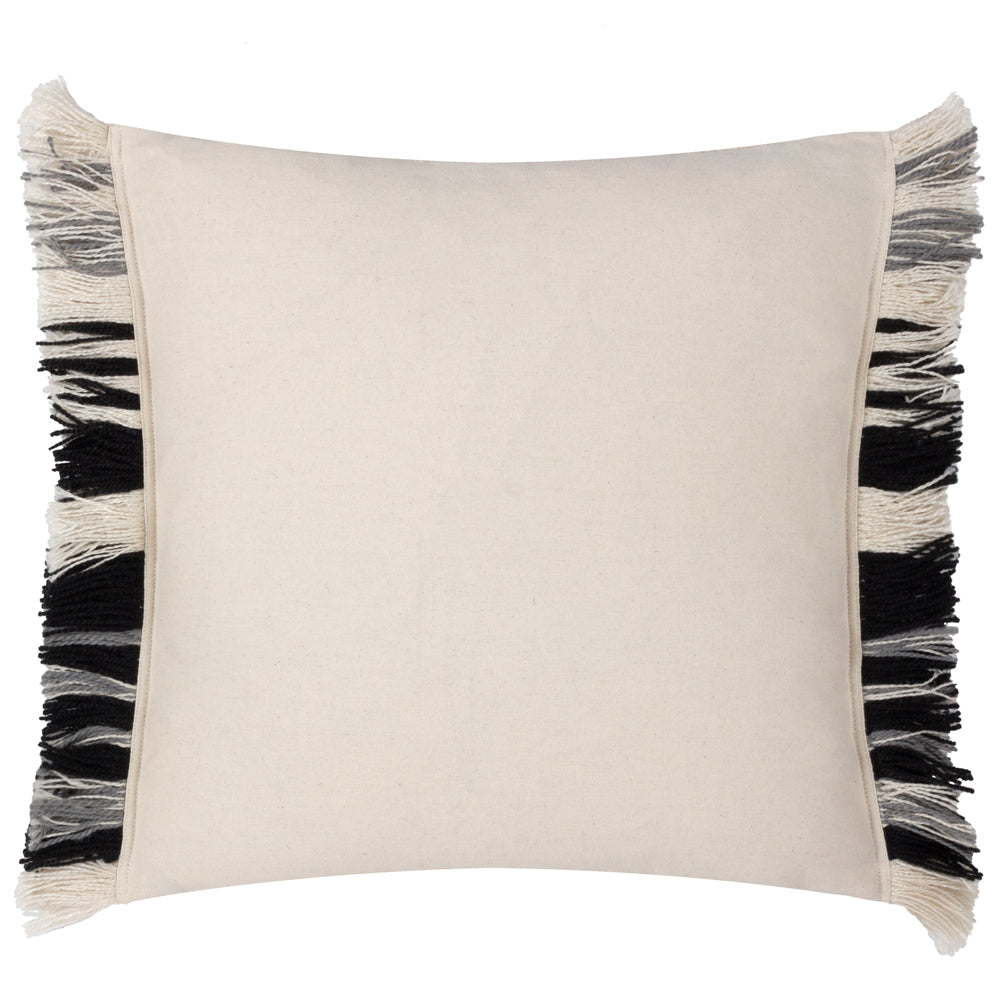 Striped Black Cushions - Torode Woven Polyester Filled Cushion Black Yard