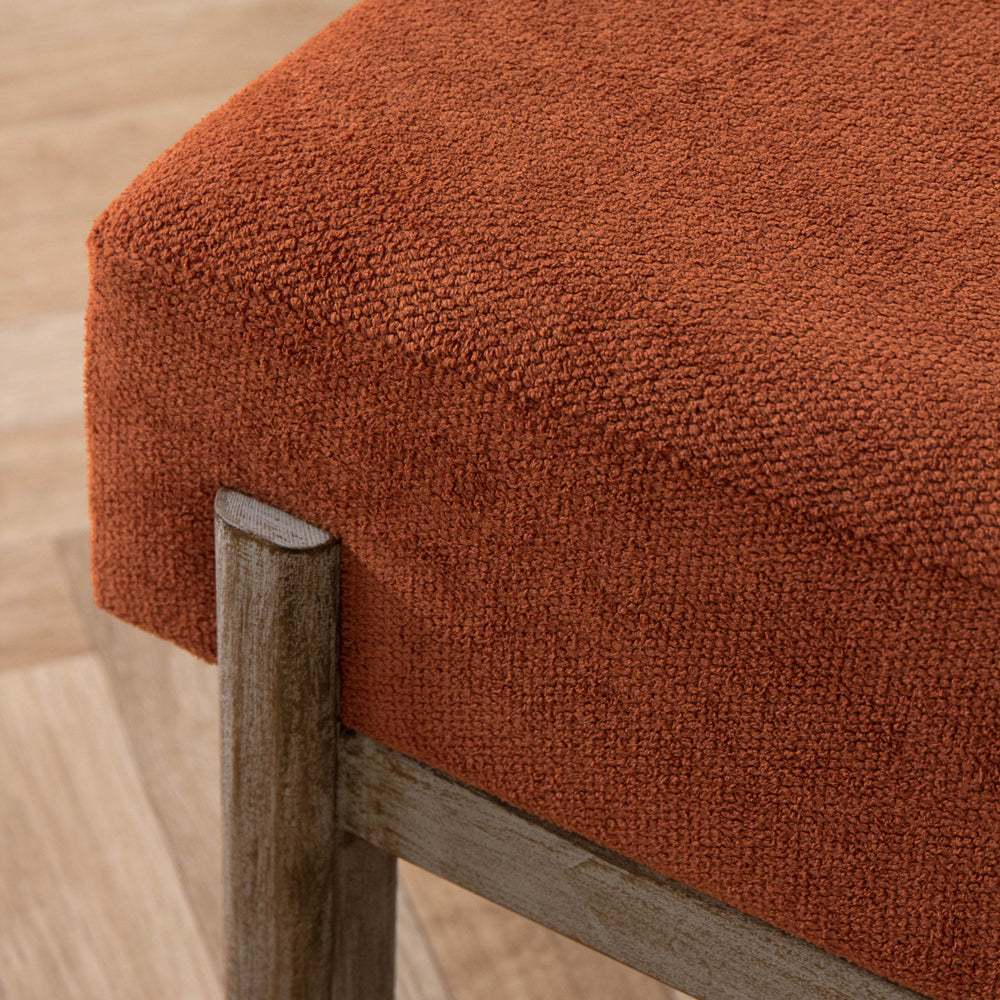 Plain Orange Furniture - Trenton Wooden Footstool Pecan Yard