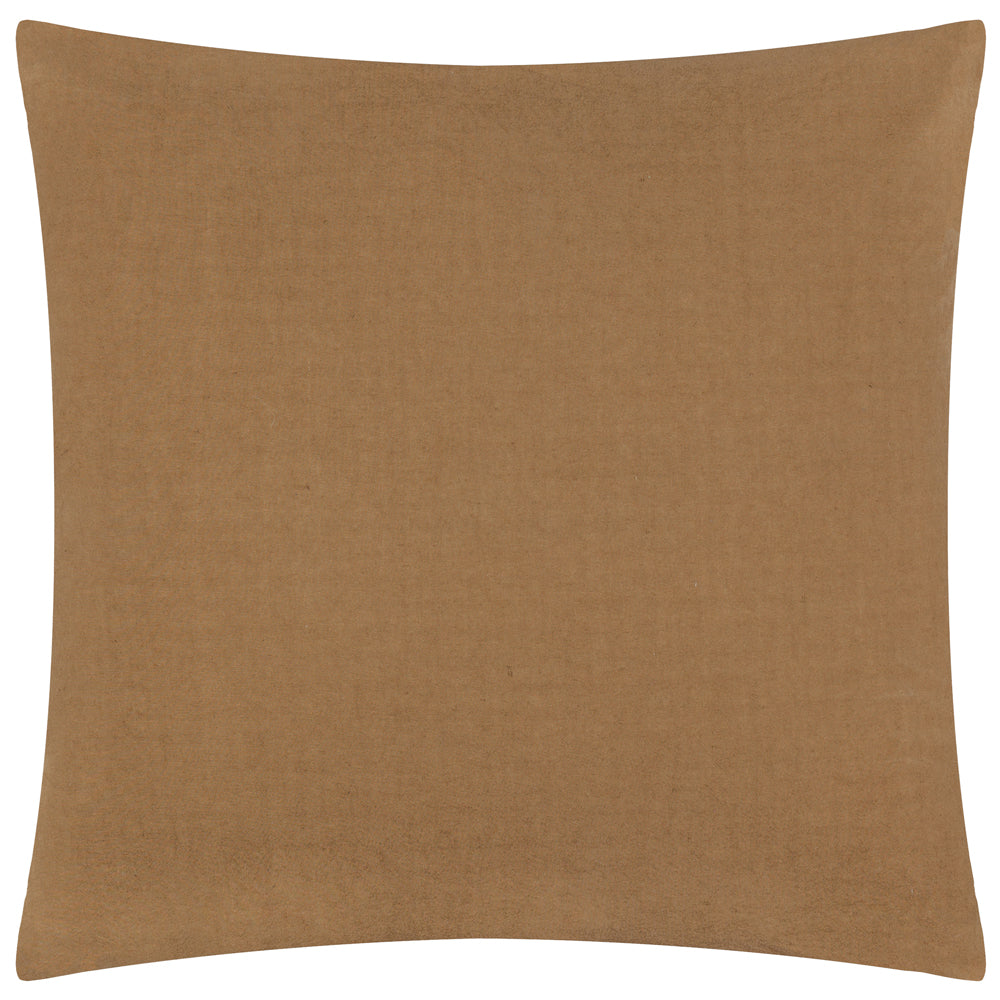 Geometric Beige Cushions - Tryfan Textured Cotton Polyester Filled Cushion Biscuit Yard