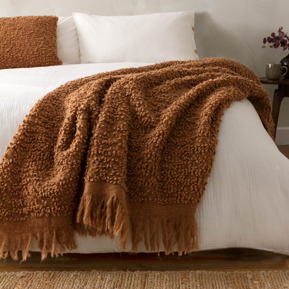 Plain Orange Throws - Ulsmere Throw Ginger Yard