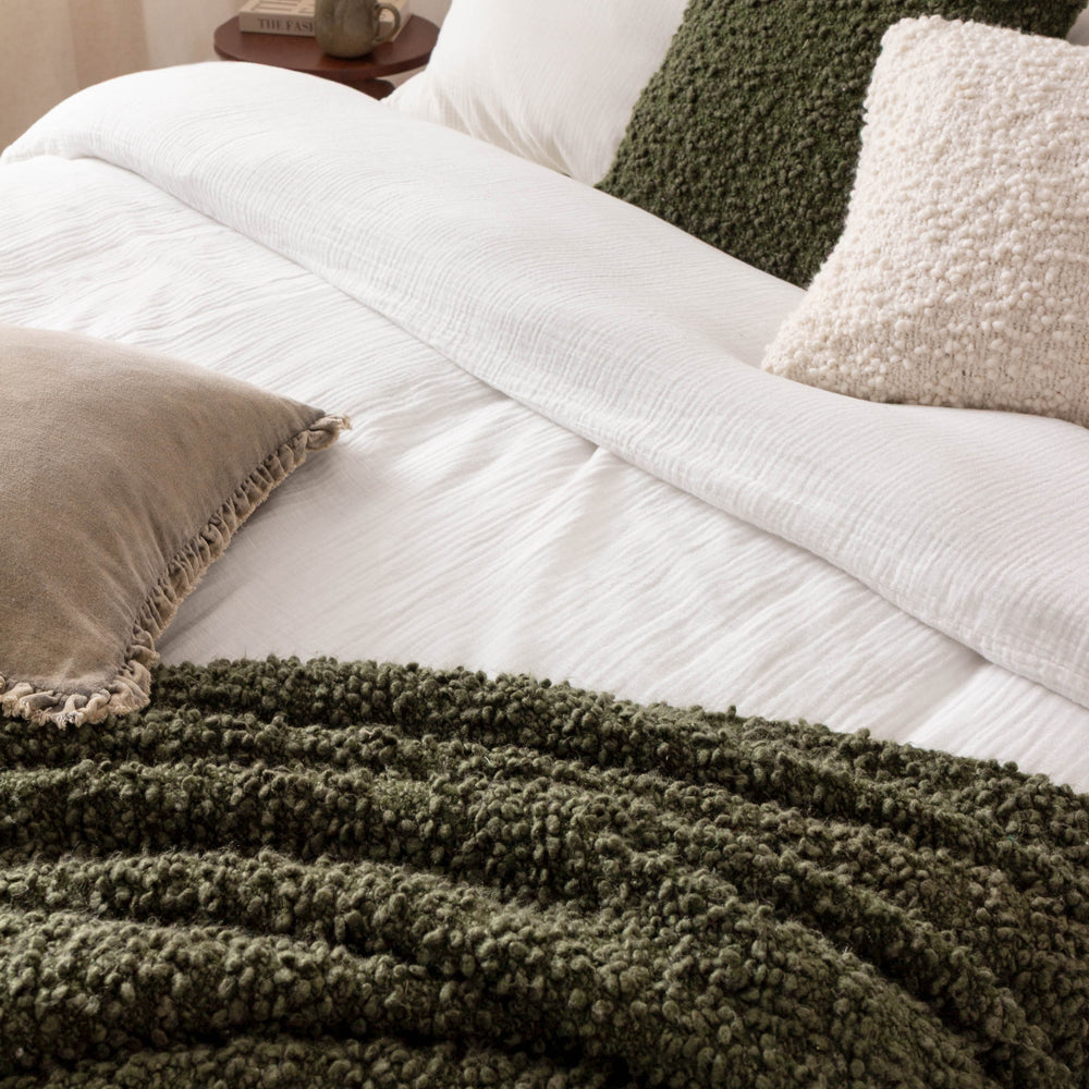 Plain Green Throws - Ulsmere Throw Lichen Yard