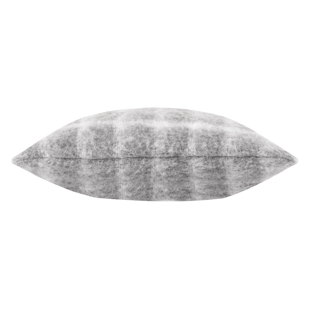 Check Grey Cushions - Yarrow Check Cushion Cover Flint Grey Yard