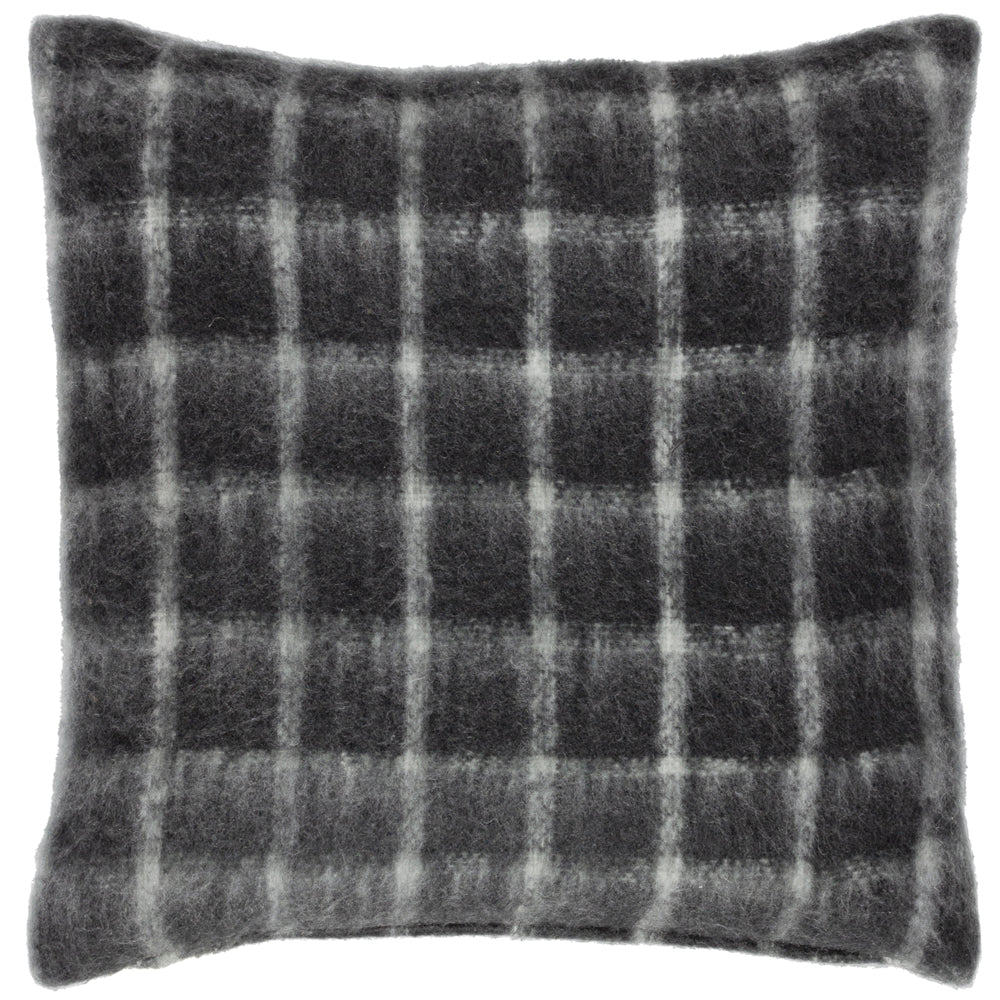 Check Grey Cushions - Yarrow Check Cushion Cover Storm Grey Yard