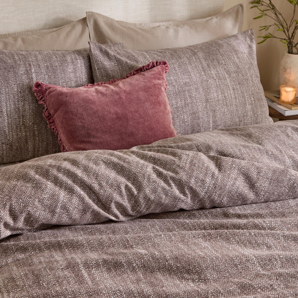 Harris Brushed Cotton Duvet Cover Set Chocolate
