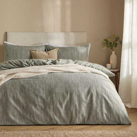 Harris Brushed Cotton Duvet Cover Set Olive
