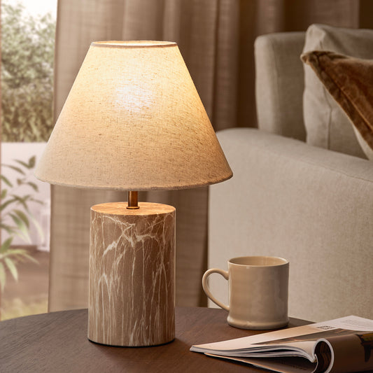 Plain Beige Lighting - Austell Wired Table Lamp Sand Yard