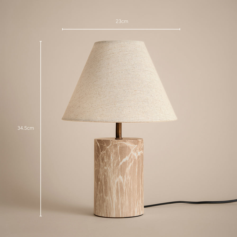 Plain Beige Lighting - Austell Wired Table Lamp Sand Yard